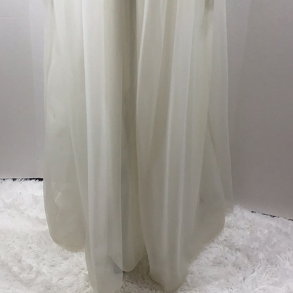 Vintage 2 pc pink rose peignoir maxi gown robe set M NWT - Picture 7 of 15